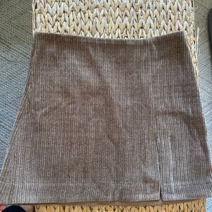 Reformation Brown Suede Mini Skirt